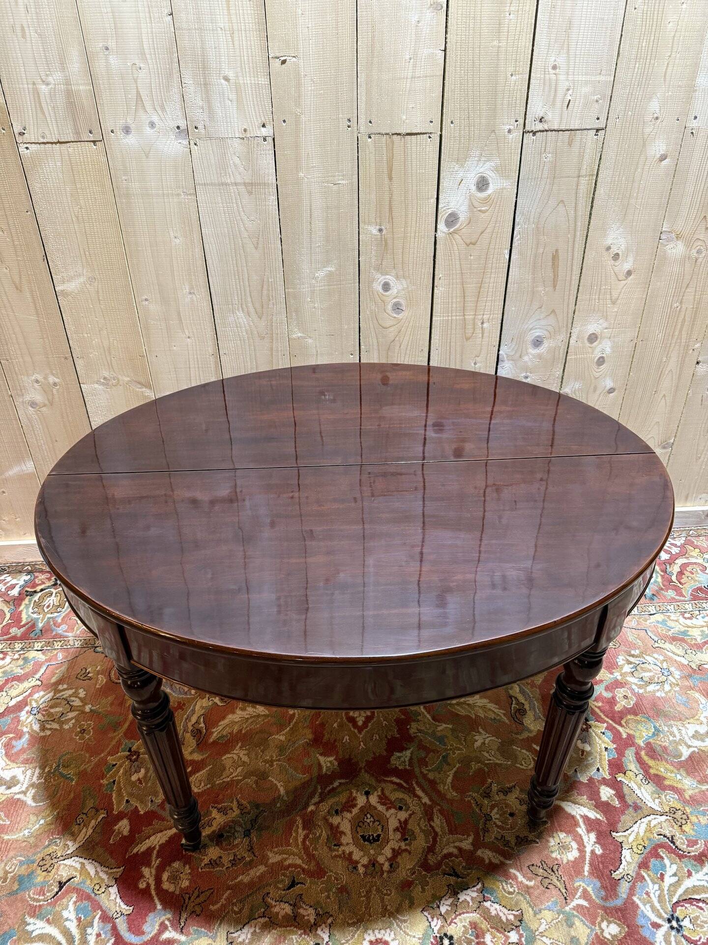 Louis Philippe style oval mahogany dining table