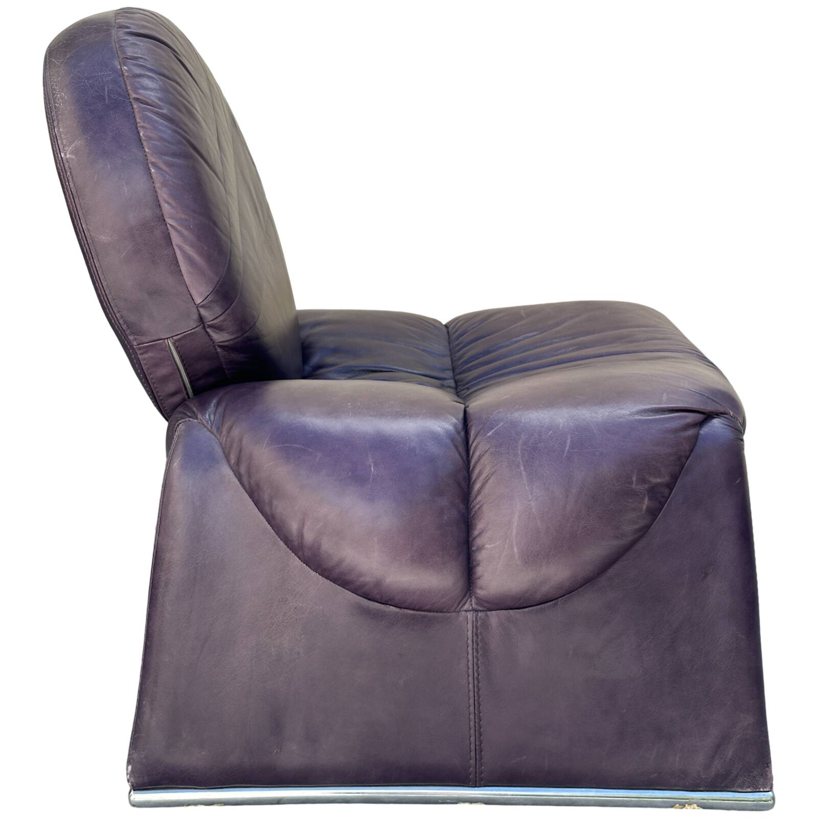 Italian Leather Calipso Armchair by Vittorio Introini for Saporiti, 1970s