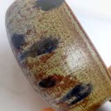 Rustic blue-spotted sandstone bowl