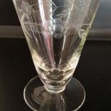 6 Verres ancien  soufflé et ciselé