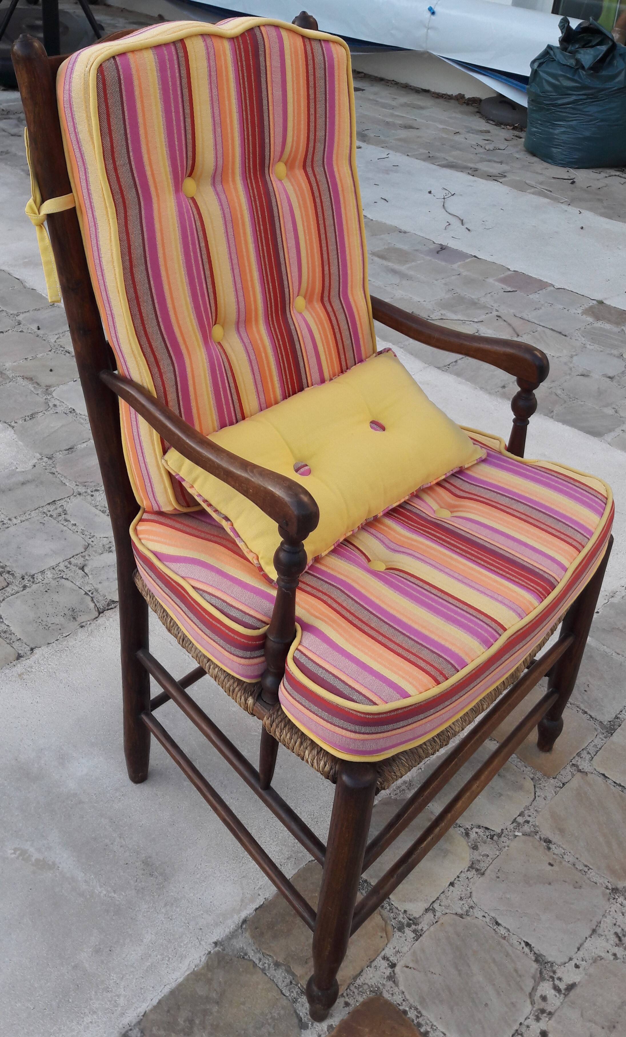 Antique Provençal Straw Armchair