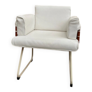 80s leather armchair
