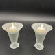 Ensemble de 5 bougeoirs réversibles en verre satiné