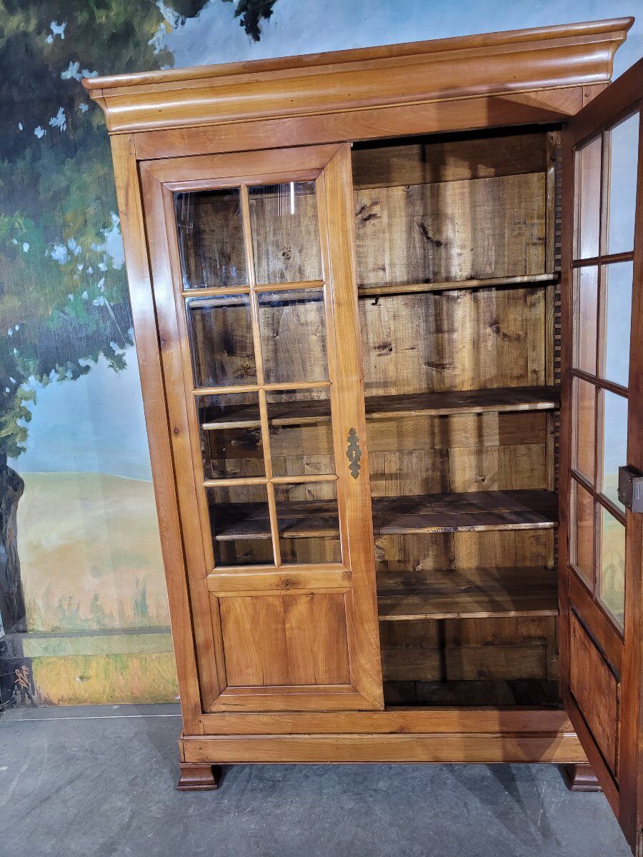 Louis Philippe library in cherry wood