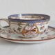 Tasse à café en terre de fer décor Minton mauve Sarreguemines fin XIXe