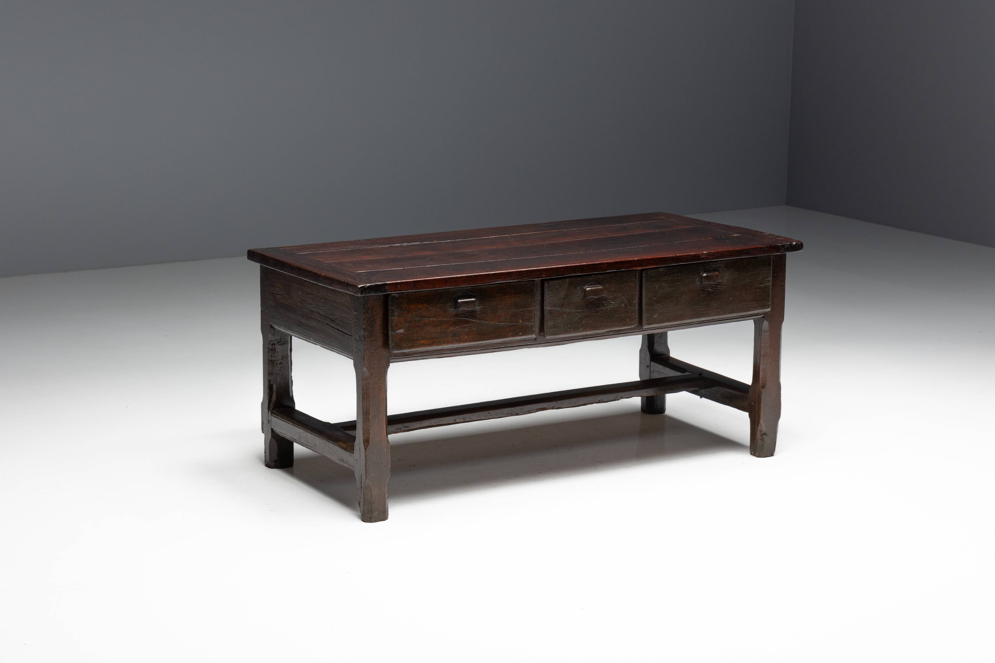 Wabi Sabi Brutalist Workbench, France, 19th Century