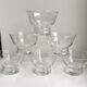 Set of 6 champagne glasses engraved 60s