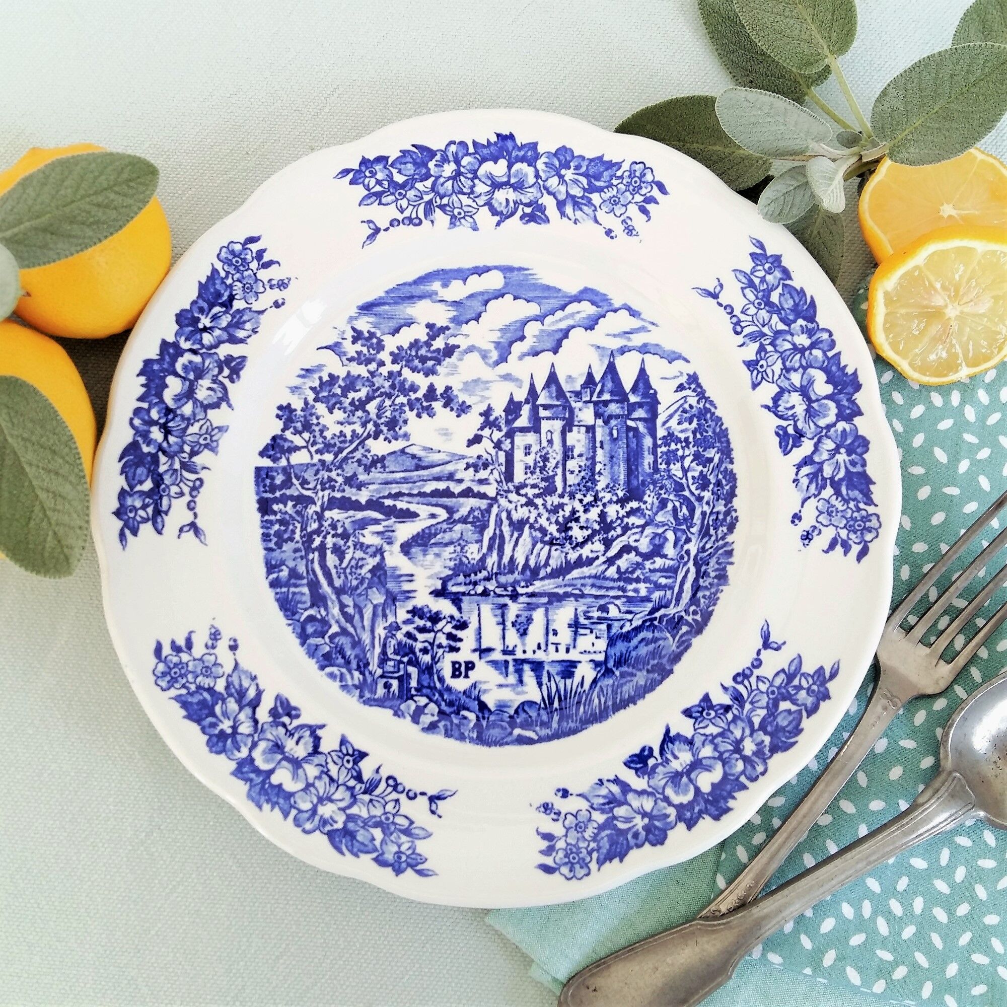 Lot de 6 assiettes de transfert