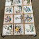 1960s ceramic coffee table, black and beige steel