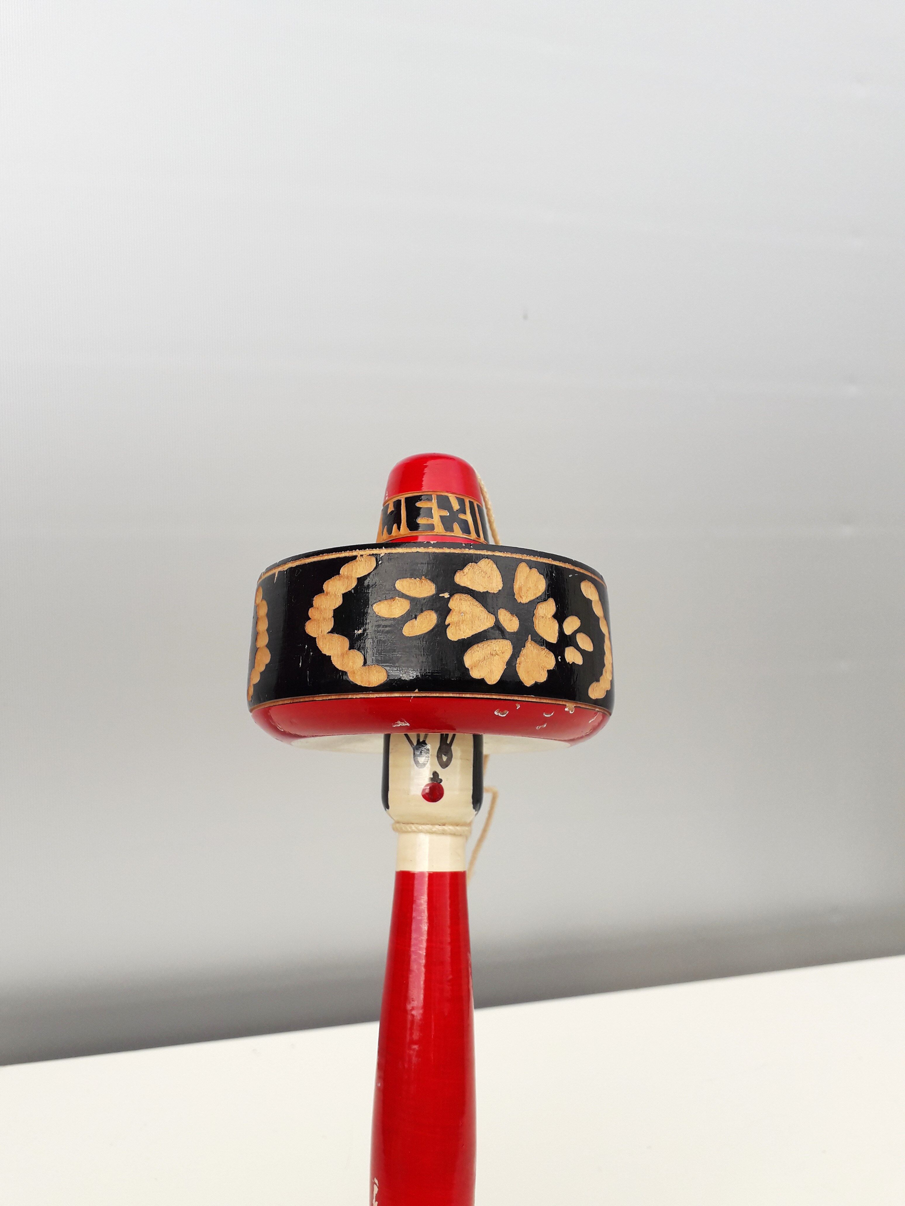 Bilboquet en bois mexicain 1970