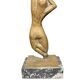 Bronze sculpture of a nude woman on a marble base, signed Patsoglo