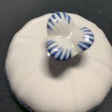 Pot à lait ou crème et sucrier avec couvercle faïence Gien modèle Rouen 32