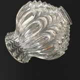 Worked transparent glass tulip