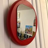 Round wooden mirror