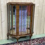 English walnut showcase from the 1930s