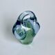 Art Glass Bowl in Blue by Jan Beranek for Skrdlovice, Czechoslovakia