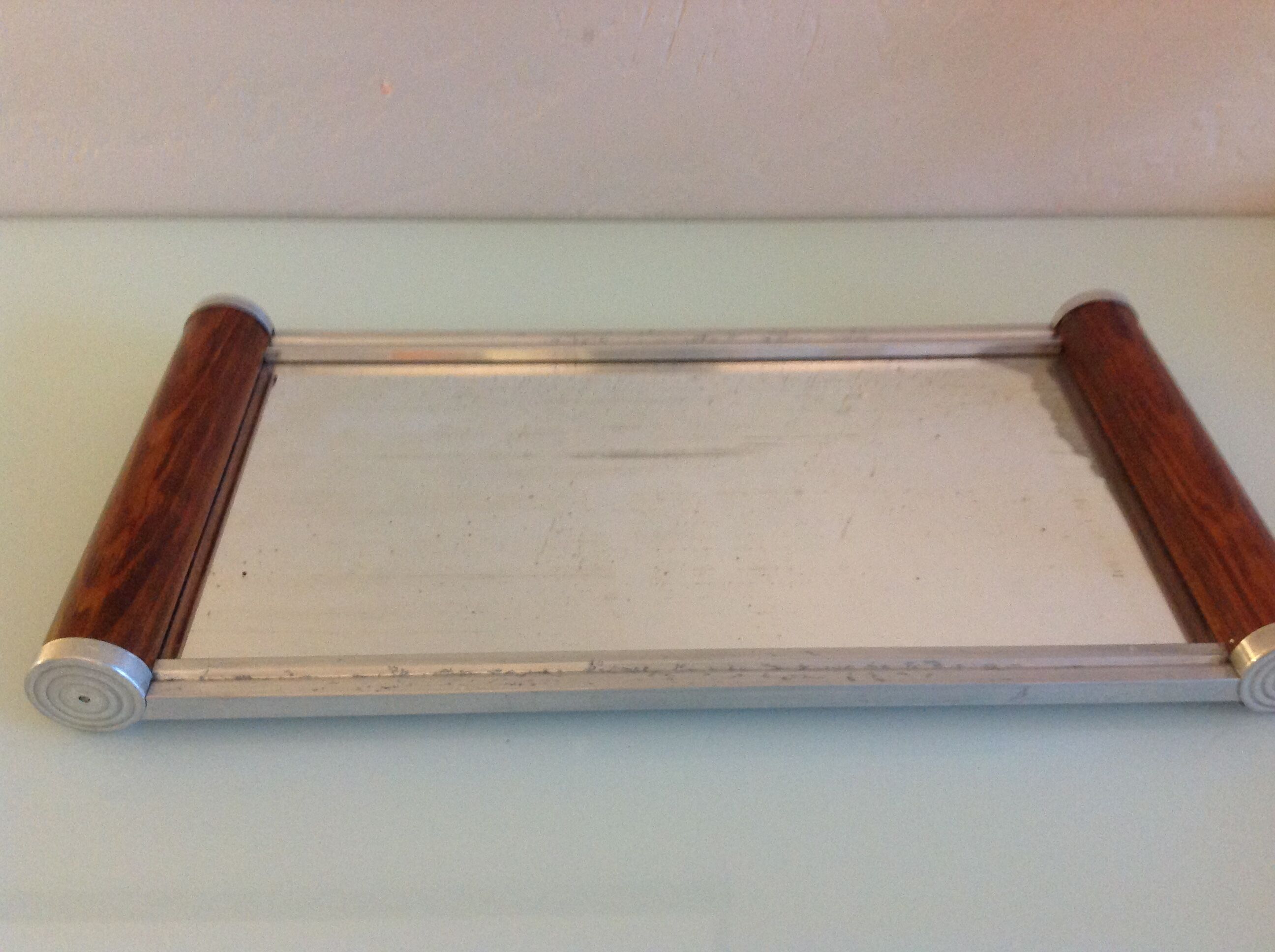 Ancien plateau miroir à servir - Passé Intérieur : Mobilier Vintage