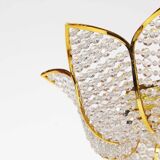 Medium sized crystal glass ‘Tole’ chandelier light by Palwa, Germany 1970’s