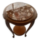 Louis XV style gueridon in carved wood and marble