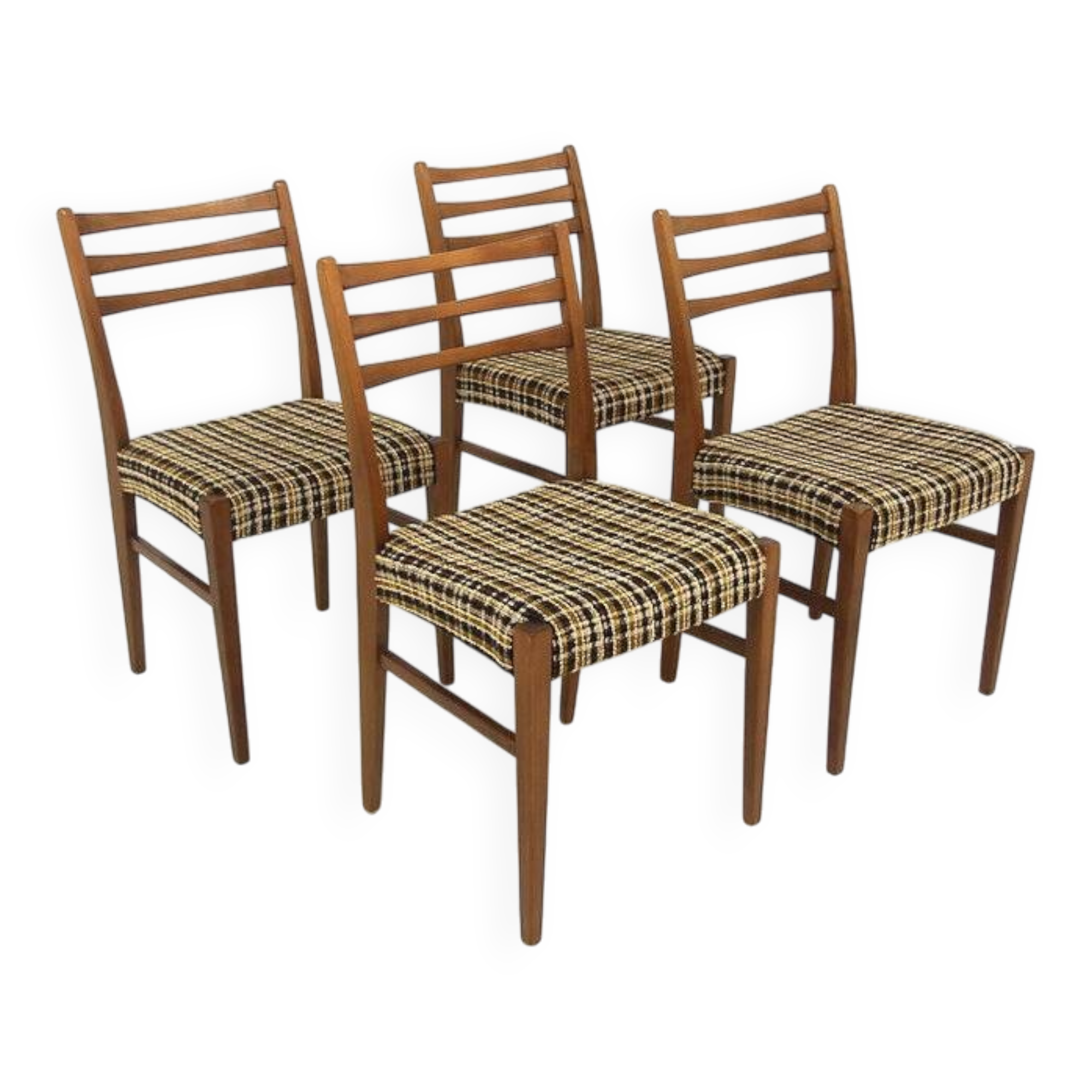 Set de 4 chaises scandinave en hêtre, Suède, 1960