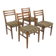 Set de 4 chaises scandinave en hêtre, Suède, 1960
