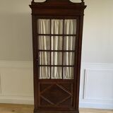 Parisian cupboard Bookcase Bonnetière glazed with small vintage tiles