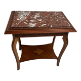 Table basse en bois naturel mouluré style Louis XV