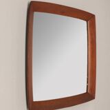 Vintage square mirror 60s in Teak Danish Design
