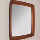 Vintage square mirror 60s in Teak Danish Design