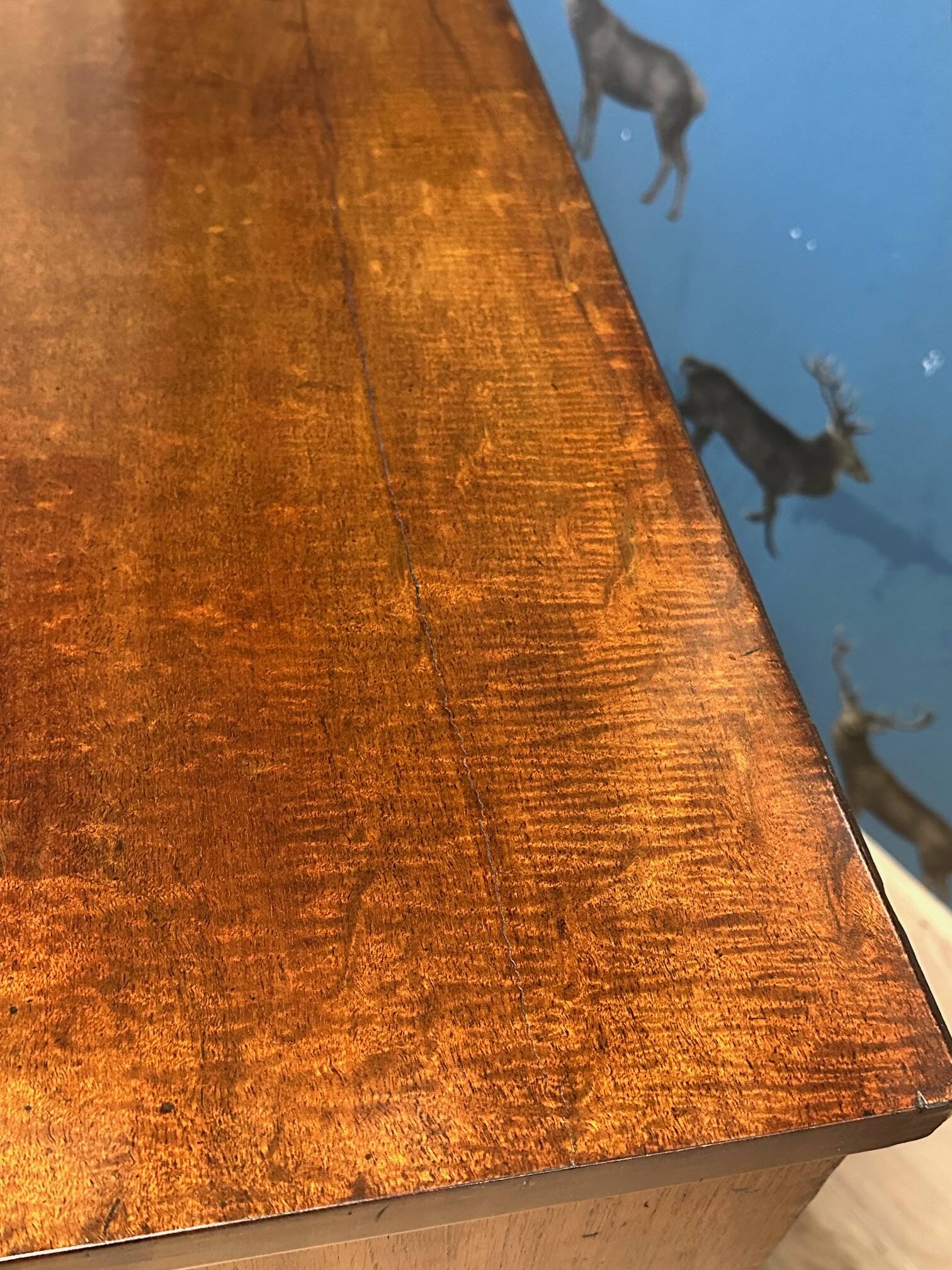 Antique Bow front chest of drawers