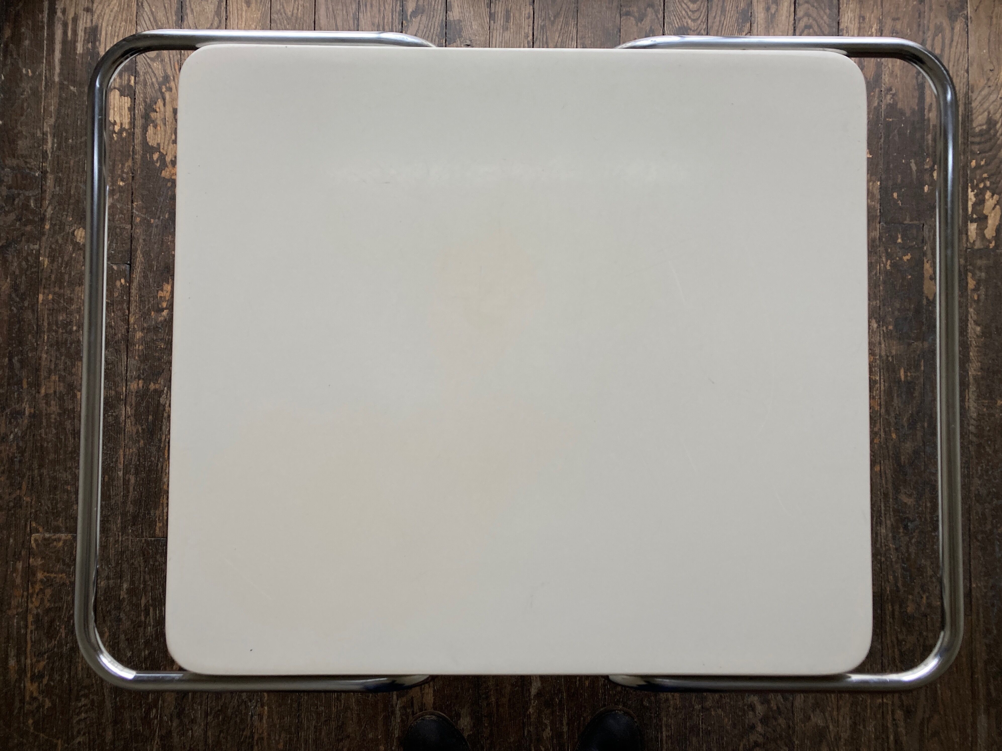 White trolley Italian design side table 1970