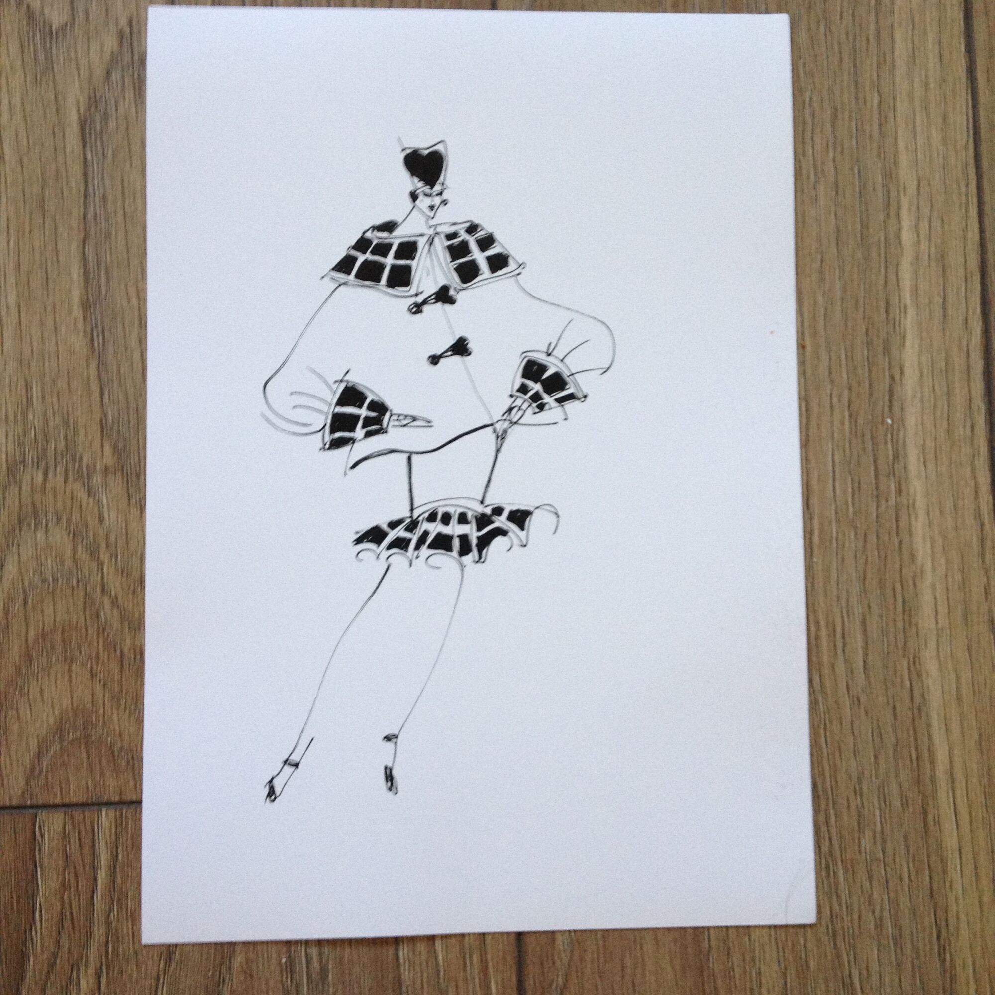 Vintage fashion illustration "Louis Feraud" - 80s/90s