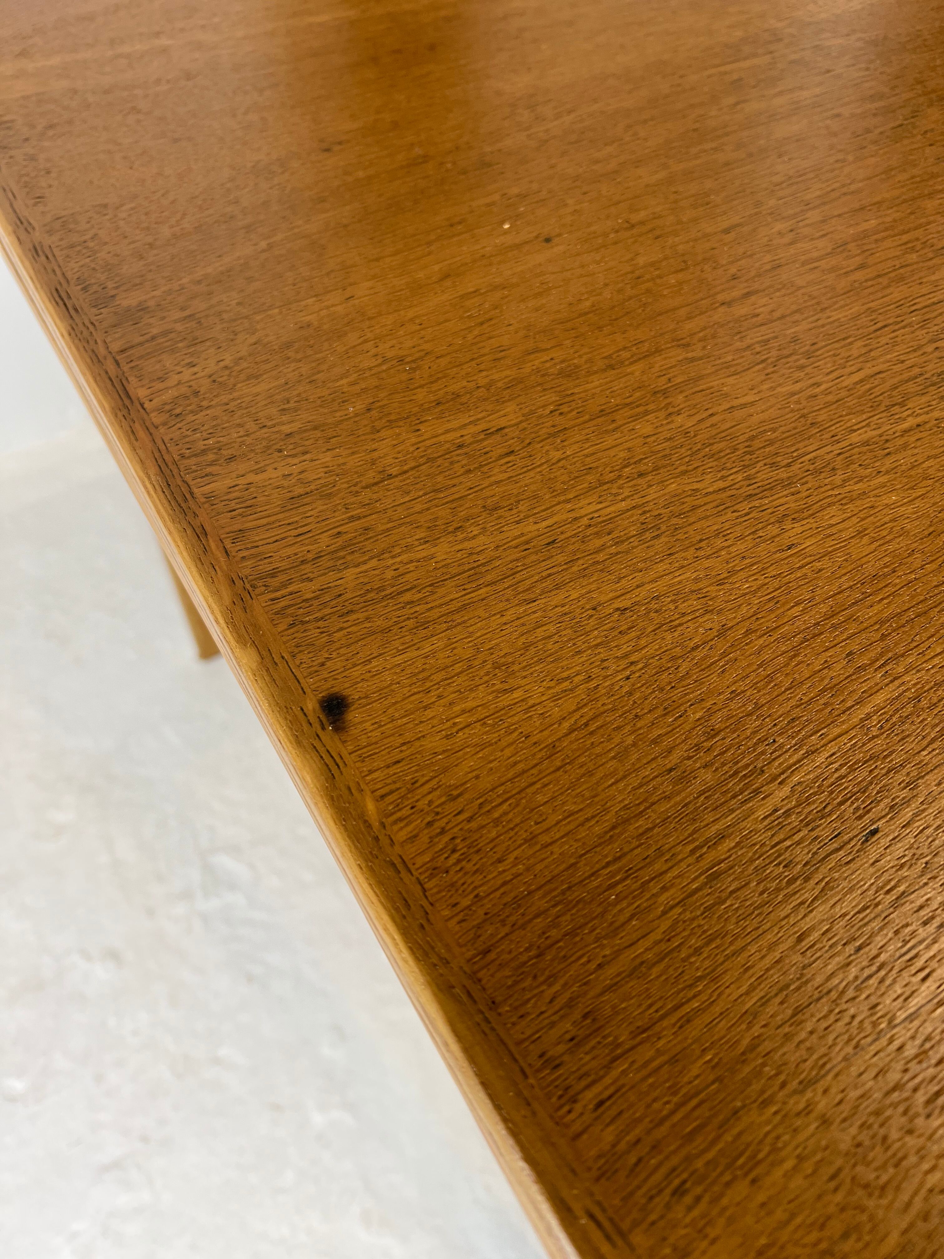 Two-sided oak desk, 50s