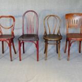 Set of 4 Thonet and Mundus Bistrot chairs 1910 to 1930