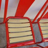 Series of 12 Tolix bistro chairs by Xavier Pauchard model T4 - 1950s