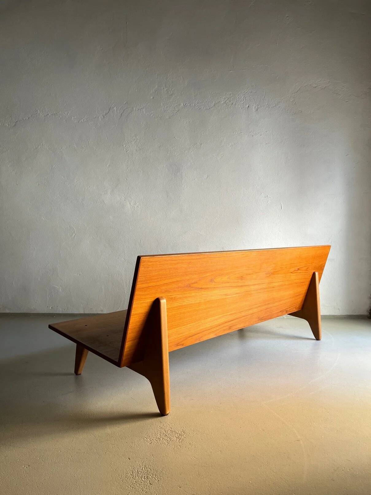 Teak daybed sofa by Gustaf Hiort Af Ornäs | Finland | 1950s