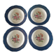 Lot de 4 assiettes bleues l'amandinoise Prestige