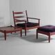 Ensemble XL de 8 chaises longues vintage, Belgique 1960