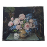 Chinese shadow painting and old roses