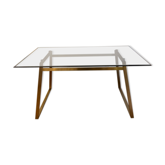 Smoked glass dining table