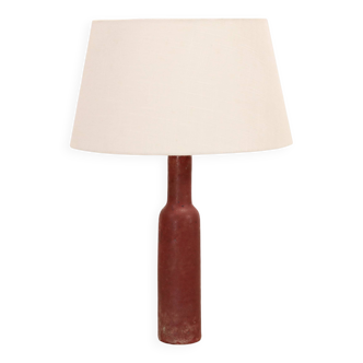 Vintage red glazed Mobach table lamp
