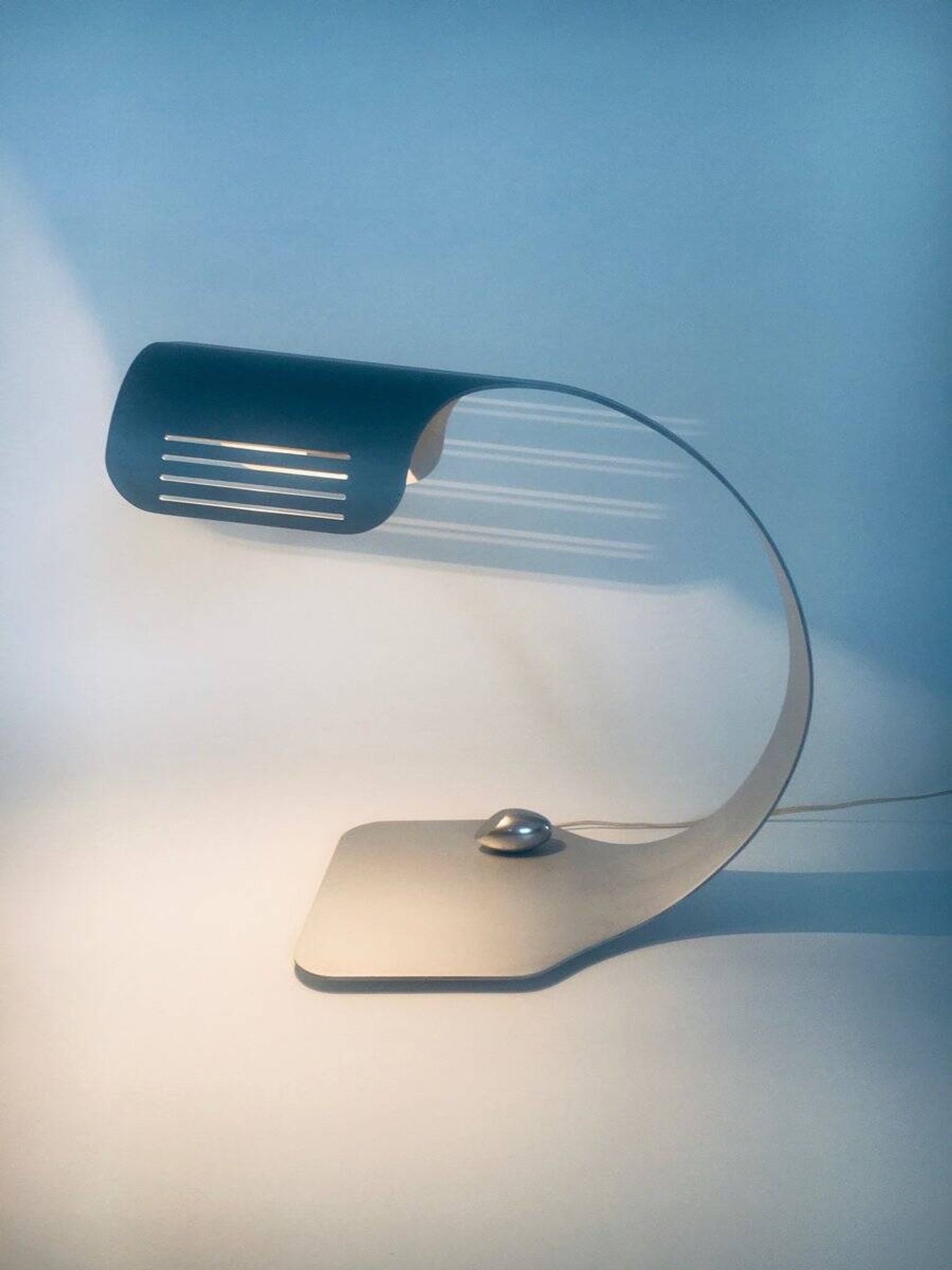 Aluminium Colomba Design Desk Lamp by Walter & Moretti, France, 1972