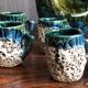 Vintage service style Vallauris called "sea foam" + 8 glasses