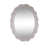 Oval Bathroom wall mirror with lighting and plexiglass edge from Hillebrand