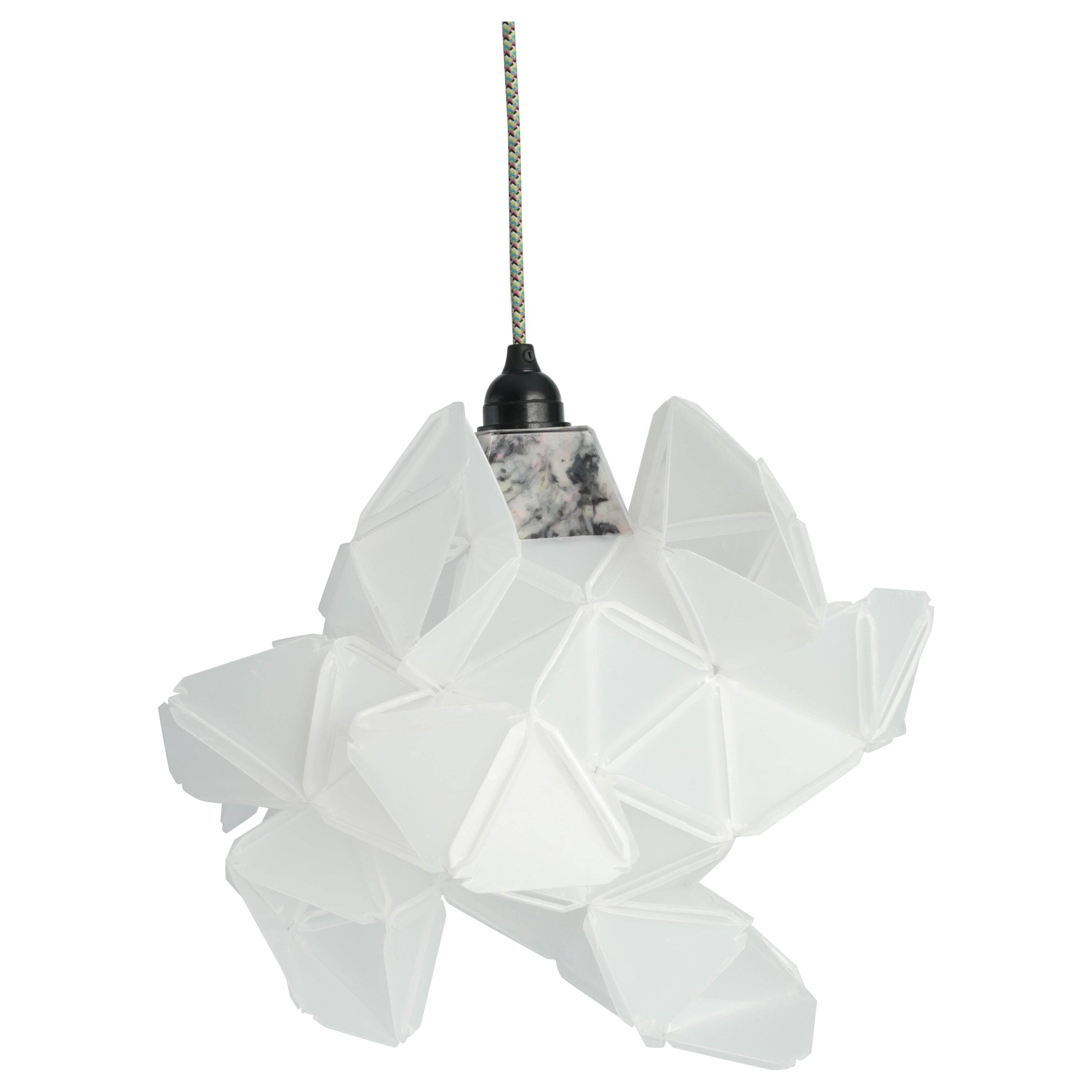 Labyrinth, Hazy, Artisan Light Sculpture with Protruding Fixture, By Republiken