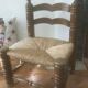 Chaise bois paillée style Charles Dudouyt 1940