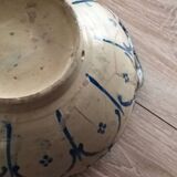 Morocco salad dish white blue 19th century.