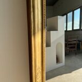 Golden rectangular mirror 150x31cm
