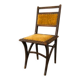 Art Nouveau dining chair in solid wood and velvet with brass studs, 1900s–1910s