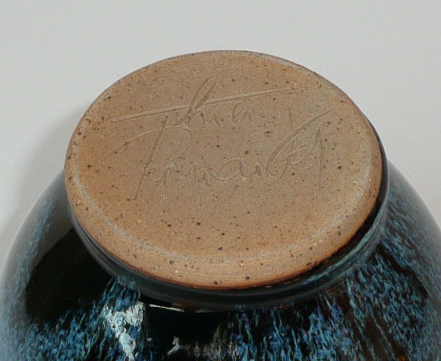 Vase enamelled stoneware signed THIERRY PERRAUD